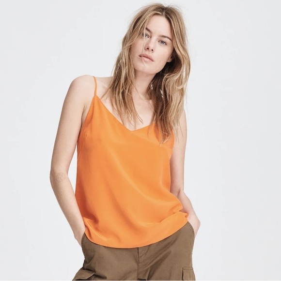 NWT Rag & Bone Collection - Astrid Cami in Bright Orange Sz. M - Picture 4 of 4